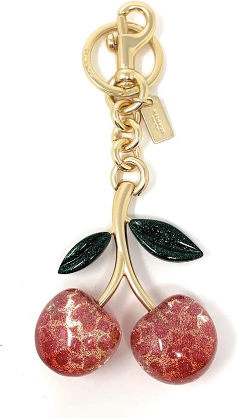 coach signature cherry bag charm